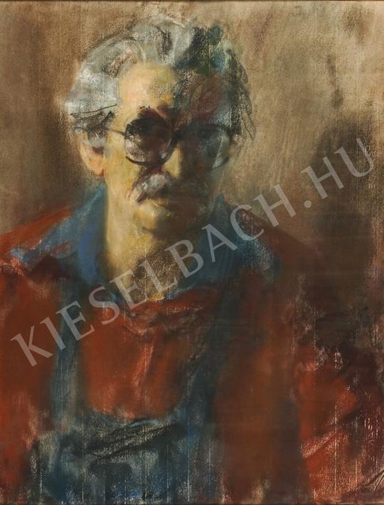 Bíró, Lajos - Selfportrait painting