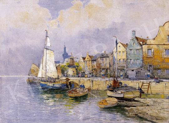 J. Wagner jelzéssel, 1900 körül - Holland kikötő | 8. Aukció aukció / 57 tétel