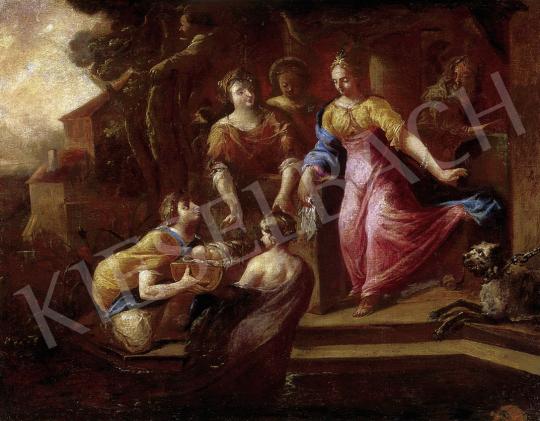 Ismeretlen festő, 18. század - Mózes megtalálása | 8. Aukció aukció / 99 tétel