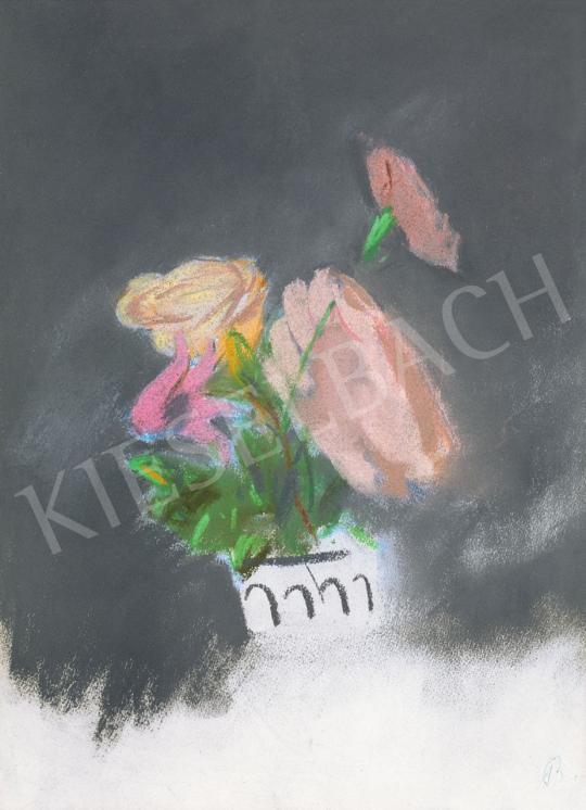  Bernáth Aurél - Virágcsendélet (Szegfűszálat vázába helyező női kéz) | 46. Aukció aukció / 7 tétel