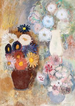 Mattioni, Eszter (Hollósné, Hollós Mattioni E - Still-Life with Flower (c. 1940)