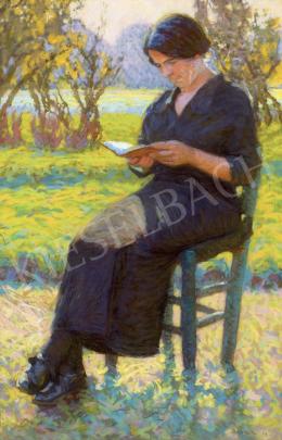  Poll, Hugó - Reading Woman in a Sunny Garden 