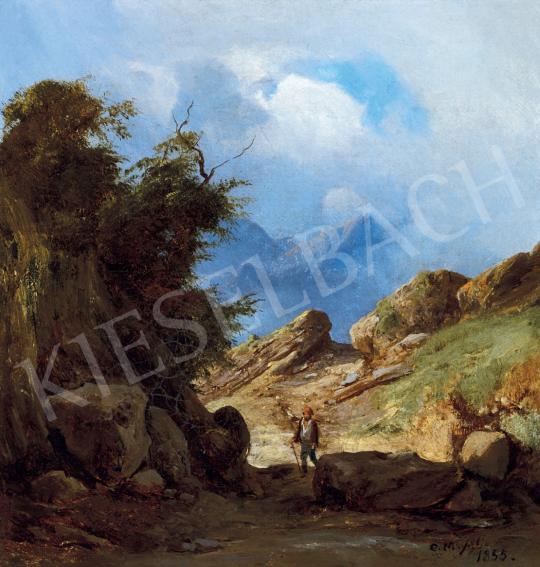 Ifj. Markó, Károly jr. - Wanderer in Italian Landscape | 46th Auction auction / 50 Lot