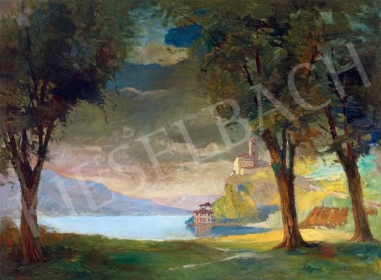  Háry, Gyula - On the Bank of the Lake in Lugano (Albugagio) | 46th Auction auction / 80 Lot