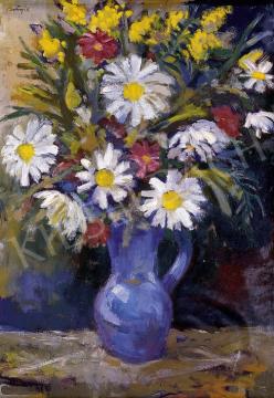  Bortnyik, Sándor - Still life of daisies | 8th Auction auction / 143 Lot