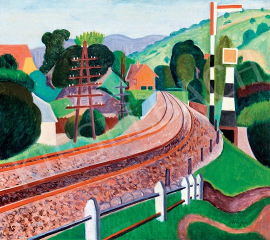  Vörös, Géza - Art Deco Landscape (Danube Bend) | 46th Auction auction / 101 Lot