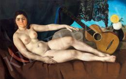 Apátfalvi Czene, János - Nude with Guitar in the Studio 