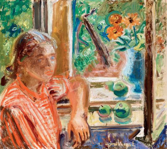  Ilosvai Varga, István - Girl Elbowing at the Window | 46th Auction auction / 168 Lot