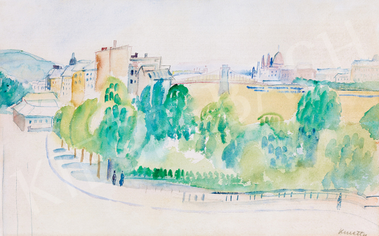  Kmetty, János - Budapest View with the Chain Bridge | 47th Autumn Sale auction / 10 Lot