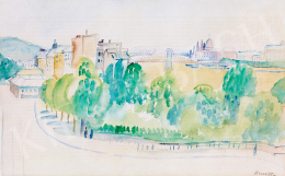  Kmetty, János - Budapest View with the Chain Bridge (c. 1930)