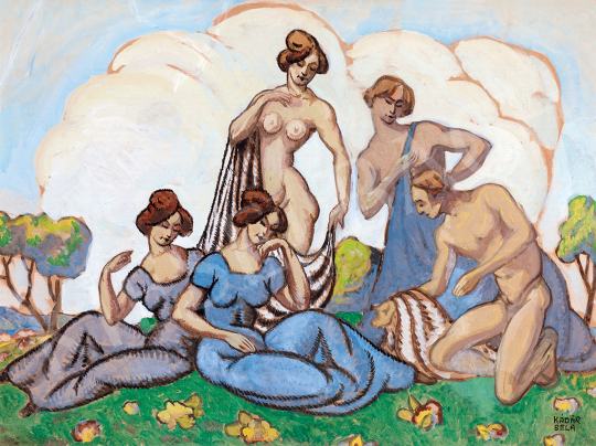  Kádár, Béla - Spring Feast (In the Open Air) | 47th Autumn Sale auction / 42 Lot