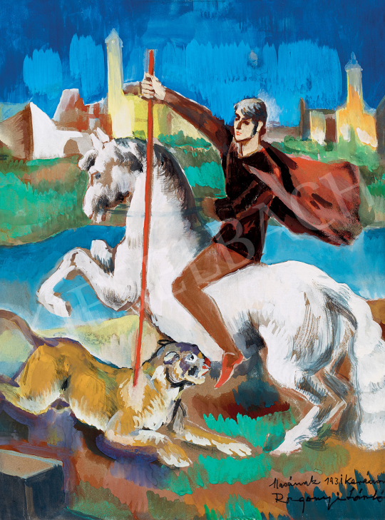  Rozgonyi, László - Riding a White Horse | 47th Autumn Sale auction / 44 Lot
