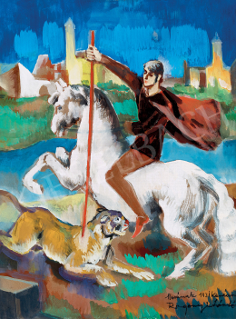  Rozgonyi, László - Riding a White Horse (c. 1930)