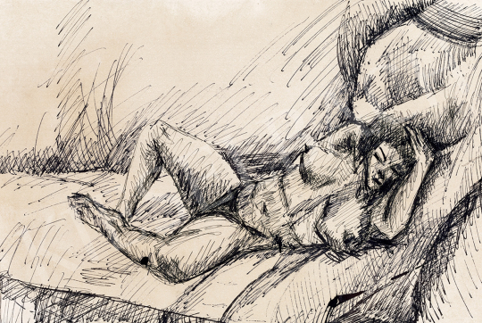 Tihanyi, Lajos, - Female Nude Lying | 47th Autumn Sale auction / 50 Lot