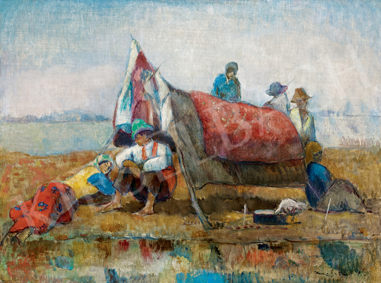  Iványi Grünwald, Béla - Resting by the Tent | 47th Autumn Sale auction / 83 Lot