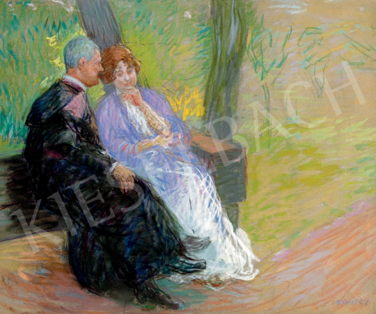  Kunffy, Lajos - Afternoon talk (On the Bench) | 47th Autumn Sale auction / 127 Lot