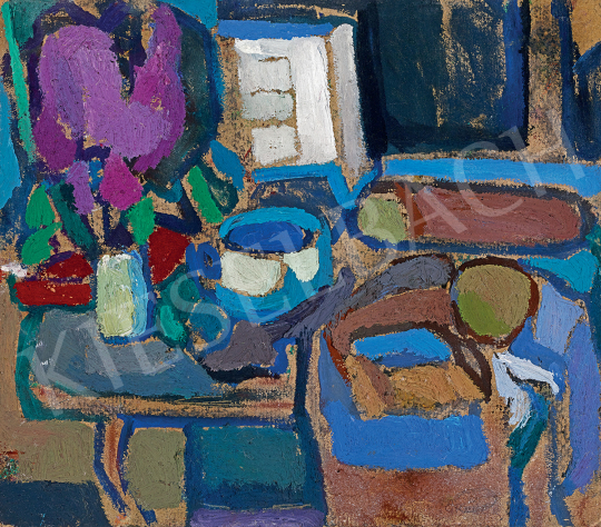 Gruber, Béla - Still Life in Purple, Brown and Blue | 47th Autumn Sale auction / 146 Lot