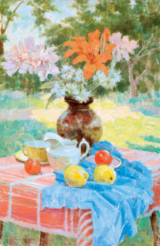  Kontuly, Béla - Tea-Time on the Sunlit Yard | 47th Autumn Sale auction / 151 Lot