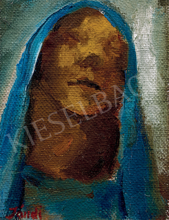  Jándi, Dávid - The Blue Kerchief | 47th Autumn Sale auction / 170 Lot