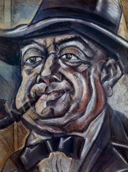  Scheiber, Hugó - Self-portrait with a Hat 