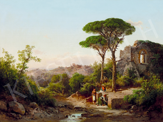 Ifj. Markó, Károly jr. - Italian Landscape with Ruins and Well | Winter Auction auction / 55 Lot