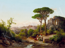 Ifj. Markó, Károly jr. - Italian Landscape with Ruins and Well 