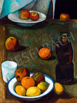  Czigány, Dezső - Still-Life with Fruits and Statue 