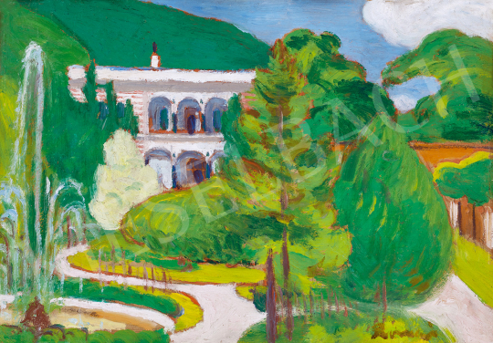 Rippl-Rónai, József - The Casino in Herkulesfürdő  (Sunlit Garden with a Spring) | Winter Auction auction / 79 Lot