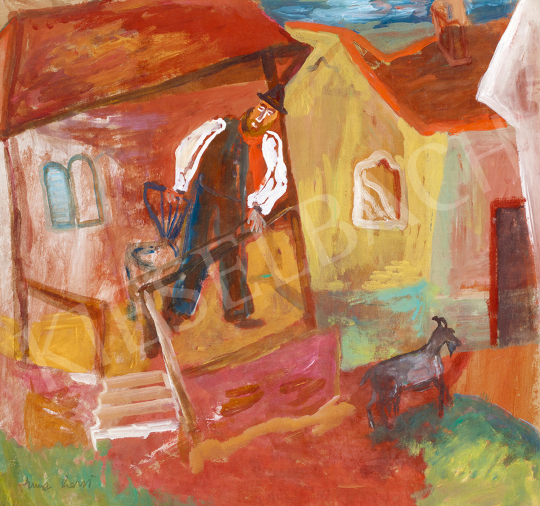  Anna, Margit - Yard with a Porch (Man Calling his Goat) | Winter Auction auction / 94 Lot