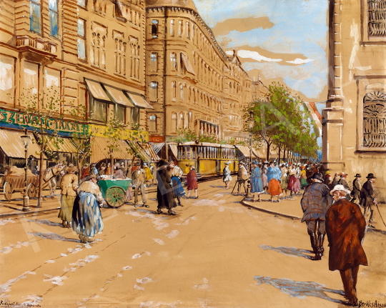  Berkes, Antal - Ferenciek Square (Kossuth Lajos Street) | Winter Auction auction / 146 Lot