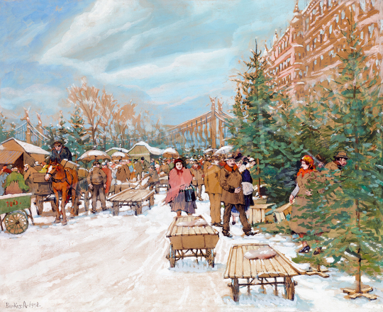  Berkes, Antal - Budapest in Winter (Embankment) | Winter Auction auction / 153 Lot