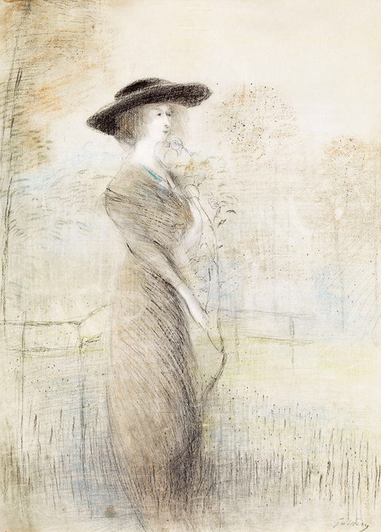  Gulácsy, Lajos - Woman with a Hat | Winter Auction auction / 163 Lot