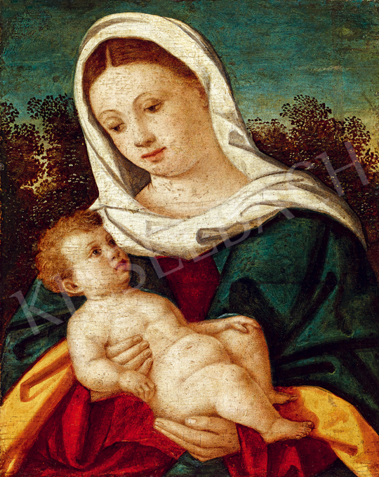 Santacroce, Francisco di Gerolamo da - Madonna kisdeddel | 48. téli aukció aukció / 164 tétel