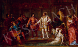 Kovács Mihály - Don Pedro spanyol király udvaroncai kíséretében meglepi Donna Mária Padillát a fürdőben 