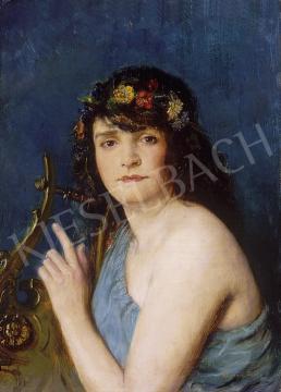  Kéméndy Jenő - Nő lanttal | 8. Aukció aukció / 210 tétel