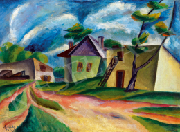  Szigethy, István - Cubistic Street Scene 