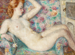  Boldizsár, István - Nude in a Flowery Arm-Chair 