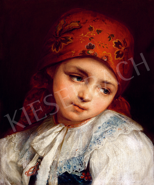  Csók, István - Girl with Head Scarf | The 49th auction of the Kieselbach Gallery. auction / 70 Lot