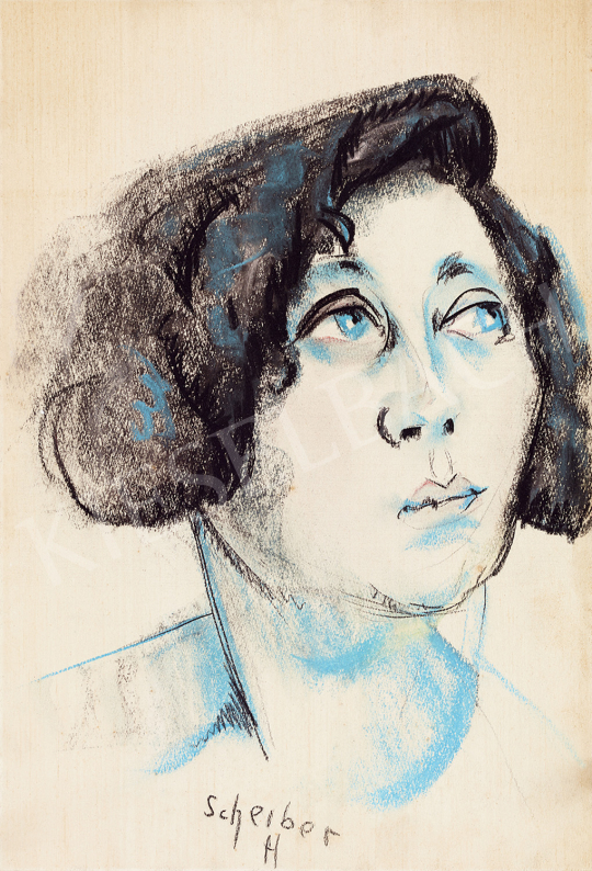  Scheiber Hugó - Kék szemű lány | 49. tavaszi aukció aukció / 116 tétel