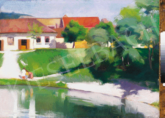 Aba-Novák, Vilmos - Sunlit Lake-side | The 49th auction of the Kieselbach Gallery. auction / 121 Lot