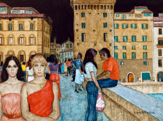  Czene Béla - Randevú (Az Arno partján Firenzében) | 49. tavaszi aukció aukció / 131 tétel