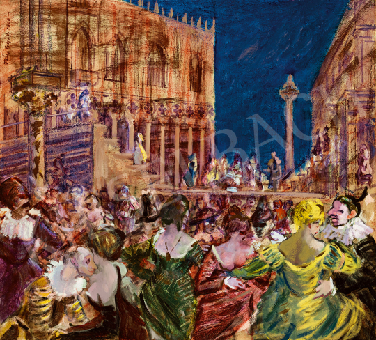 Fáy Győző - Velencei karnevál | 49. tavaszi aukció aukció / 132 tétel