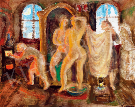  Szabó, Vladimir - Nude in Front of a Mirror (Winter Evening) | The 49th auction of the Kieselbach Gallery. auction / 135 Lot
