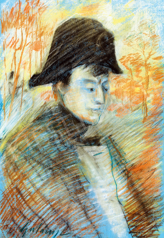  Gulácsy, Lajos - Self-Portrait with Napoleon Hat (Sunset) | The 49th auction of the Kieselbach Gallery. auction / 144 Lot