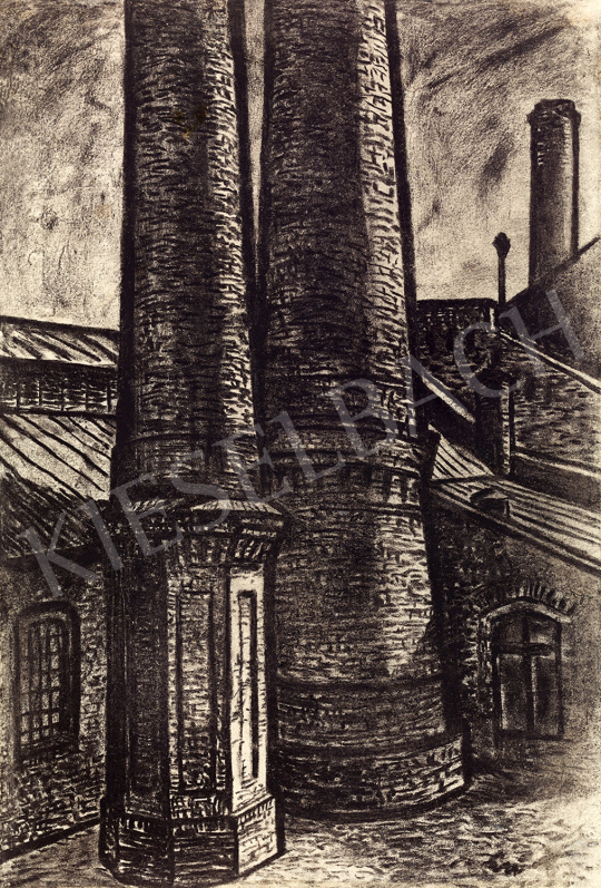 Bán, Béla - Factory (Chimneys) | The 49th auction of the Kieselbach Gallery. auction / 148 Lot