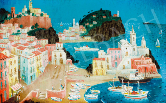 Pekáry, István - Mediterranean Port | The 49th auction of the Kieselbach Gallery. auction / 154 Lot