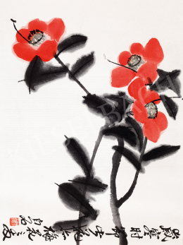  Qi Baishi - Vörös virágok 