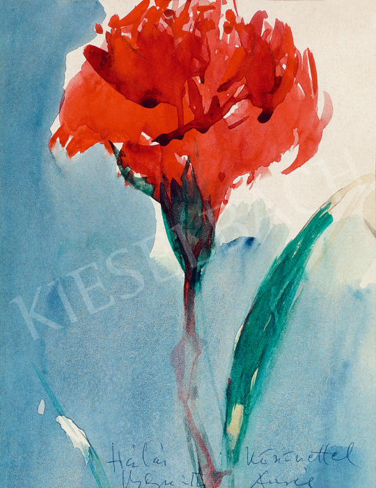  Bernáth Aurél - Piros virág | 49. tavaszi aukció aukció / 220 tétel