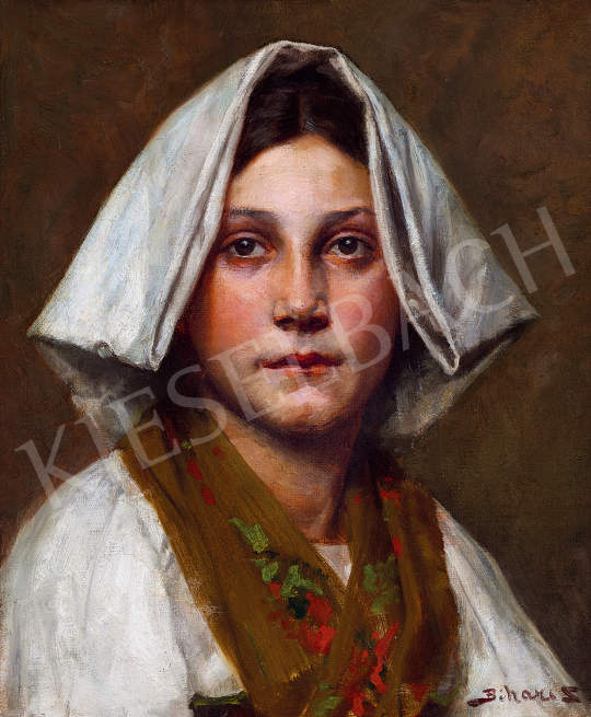 Bihari, Sándor - Italian Girl with Head Scarf | The 49th auction of the Kieselbach Gallery. auction / 236 Lot