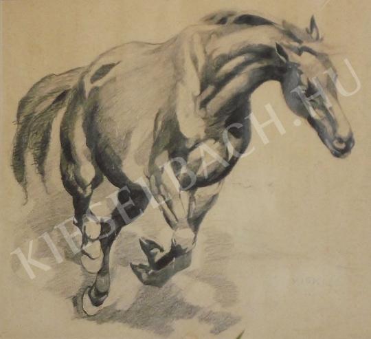  Viski János - Vágtató ló festménye